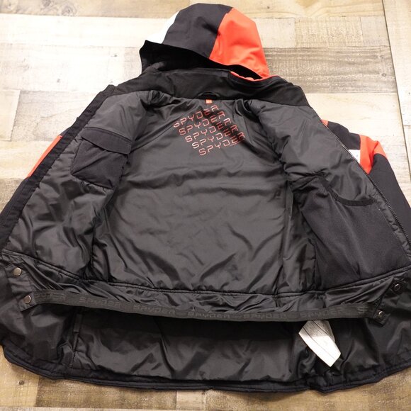 Spyder Leader Ski Jacket Boys 18 Red/Black/White Insulated Winter Snow Coat - Picture 5 of 16